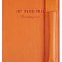 KetA Lined Notebook with Pen Holder, College Lined Journal, Premium Thick Paper, A5, 5.9 x 8.4 inch, 192 pages Dream Notebook (Orange)
