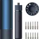 HOTO Electric Screwdriver Rechargeable, 3.6V Cordless Screwdriver Set USB-C, 1/4'' Hex Bits, 3 Torque Settings, 1500mAh Battery, LED Light & 12 S2 Metal Bits for Furniture/Electrical Repairs