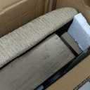 Roundhill Furniture Raven Wood Fabric Upholstered Dining Bench, Maple