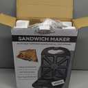 Bakers Friend Breakfast Sandwich Maker, 4 Slices of Panini Grill Press Sandwich Maker, Electric Sandwich Maker with Indicator Light, Grill Cheese & Egg Muffin Sandwich Maker, Graphite