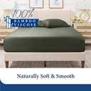 Cosy House Collection 100% Rayon Derived from Bamboo Fitted Sheet - Cooling, Breathable, Silky Soft Deep Pocket Bottom Sheet (Twin XL, White)