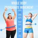 JKSHMYT Weighted Hula Circle Hoops for Adults Weight Loss, Infinity Fitness Hoop Plus Size 47 Inch, 24 Detachable Links, Exercise Hoop Suitable for Women and Beginners