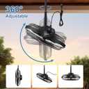Gazebo Fans Outdoor Hanging Ceiling Fans with Lights,16" Portable Plug in Ceiling Fan,Multi-Angle Adjustable Floor Fans,Black Outdoor Ceiling Fans for Patios.