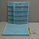 Letter Tray Paper Organizer 5-Tier Desk Organizer File Organizer Paper Holder with Handle, Metal Desktop Document Shelf Tray Office Classroom Organization - Blue (5-tier Desk Organizer,blue)