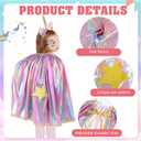 Princess Costumes for Girls Unicorn Costume Kids, Tutu Skirt, Unicorn Headband, Princess Cape, Eyemask - Girls Fancy Dress for Birthday, Halloween, One Size