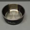 Master Pet Supply Stainless Steel Dog Bowls - 128 oz, Heavy Duty - Black Velvet, Double Wall Extra-Thick Insulated, Non-Slip Pet Water Bowl for Dogs, Cats & Pets, Anti Rust Metal, Dish Washer Safe