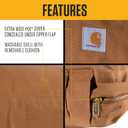 Carhartt Durable Canvas Pet Bed, Water Resistant Firm Duck Dog Bed, Deep Wine, Medium