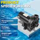 W36060 Replacement 0.75HP Booster Pump 115/230V 1.5" Pipe Fittings Fit for Hayward In-Ground Pool Pressure Cleaner