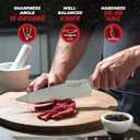 Chef Knife 8 Inch  Ultra Sharp High Carbon Stainless Steel Kitchen Knife, Professional 8 Chefs Knife with Ergonomic Handle, for Home & Restaurant with Gift Box, Culinary Cooking Knife