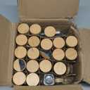 NETANY 24 Pcs Glass Spice Jars with Bamboo Lids, 4 oz Glass Jars with Minimalist Farmhouse Spice Labels Stickers, Collapsible Funnel, Seasoning Storage Bottles for Spice Rack, Cabinet, Drawer