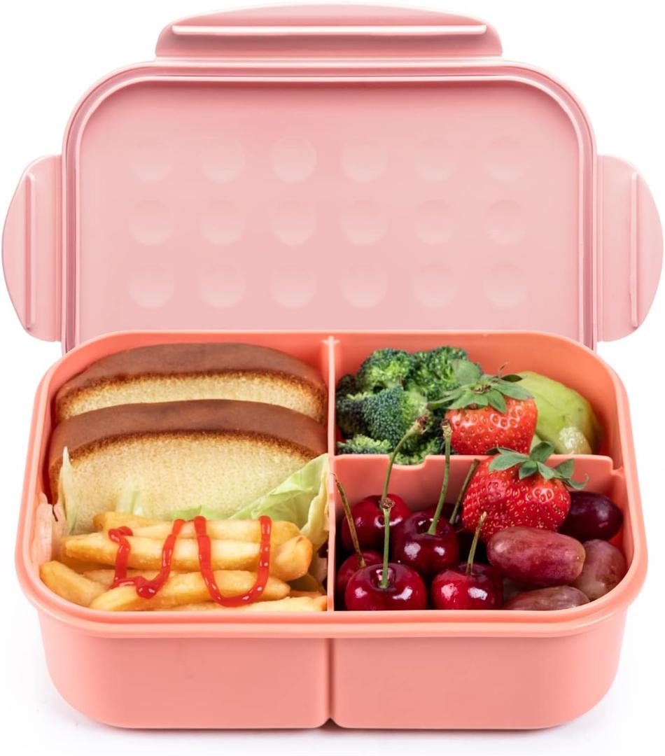 MISS BIG Bento Box,Bento Box Adult,Lunch Box,Leak Proof Lunch Containers,No BPAs and No Chemical Dyes Bento Lunch Box,Dishwasher and Microwave Safe Lunch Containers for Adults(1900ml Pink)