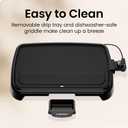 Chefman XL Electric Griddle with Removable Temperature Control, Immersible Flat Top Grill, Burger, Eggs, Pancake Griddle, Nonstick Extra Large Cooking Surface, Slide Out Drip Tray, 10 x 20 Inch