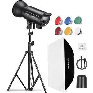 Godox DP400IIIV Studio Flash Light Kit for Photography,400Ws Photography Lighting Kit with Bowens Mount Softbox,Tripod Stand,GN87 2.4G X System Strobe Flash for Portrait Product Studio Shooting