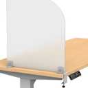 Desk Divider for Students and Desk Privacy Panel. Office Partitions and Ideal Cubicle Light Shield. Frosted Acrylic Clamp-on Desk Partition - 17 W x 18H Divider