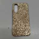 Galaxy A17 Glitter Case for Samsung Galaxy A17 5G Phone Case for Women Girls, Slim Ultra Thin Matte Back Shockproof Protective Cover for Samsung A17 5G, 6.7" Crystal Bling Case (Gold)