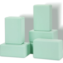 Wettarn 2 Pack Yoga Blocks 9 x 6 x 4 Inch Eva Foam Lightweight Non Slip Yoga Props for Yoga Pilates Stretching Meditation