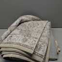 Washable Large 9x12 Area Rug - Living Room Oriental Non Slip Soft Rugs Indoor Low Pile Stain Resistant Carpet for Bedroom Dining Room Farmhouse Distressed Thin Home Decor Floor Mat (9x12 Beige)