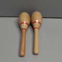 Maracas, Professional Wooden Rumba Shakers Hand Percussion Rattles Latin Musical Instrument with Clear Salsa Rhythm for Adults Kids Party Game Playing, Set of 2 (RED)