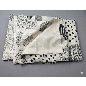 QISHOP Throw Pillow Cover Linen Cotton Blend Decorative Design Zippered for Couch 18x18 Inch Pack of 4 (Gray Black)