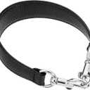 uxcell 14.17 Inch PU Leather Short Bag Strap with Clasp, Purse Handles Handbags Replacement Straps for Clutch Bag Underarm Bags, Black, Silver Buckle