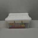 Citylife 17 QT Plastic Storage Box with Removable Tray Craft Organizers and Storage Clear Storage Container for Organizing Bead, Tool, Sewing, Playdoh