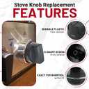 Upgraded W10339442 Stove Knobs Replacements for Whirlpool Gas Range, Replaces WPW10339442VP, 2311008, AP6019877, PS11753188, EAP11753188, 4 Pack