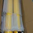 VEVOR Safety Bollard, 48 Inch Height Bollard Post, 5.5 Inch Diameter Steel Pipe Safety Bollard Post, Yellow Steel Bollard, Steel Safety Bollard with 8 Anchor Bolts, Perfect for Traffic-Sensitive Area