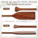 Silipull 2 Pcs 2.5-4ft Wooden Canoe Oar Paddle, 30-48'' Solid Pine Paddle Canoe, for Kayak Small Boat Water Sports Home Wall Decoration Gift for Outdoor Enthusiast(4 ft,Classic Blades,Walnut)