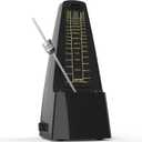 AODSK Mechanical Metronome Black Universal Metronome for Piano Guitar Violin Drums and Other Instruments Standard Loud Sound-Black