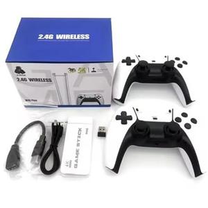 2.4G Wireless Game Controller Set, Dual Gamepad with USB Receiver, White and Black, Classic Game Console Support, 10 Simulator Compatible