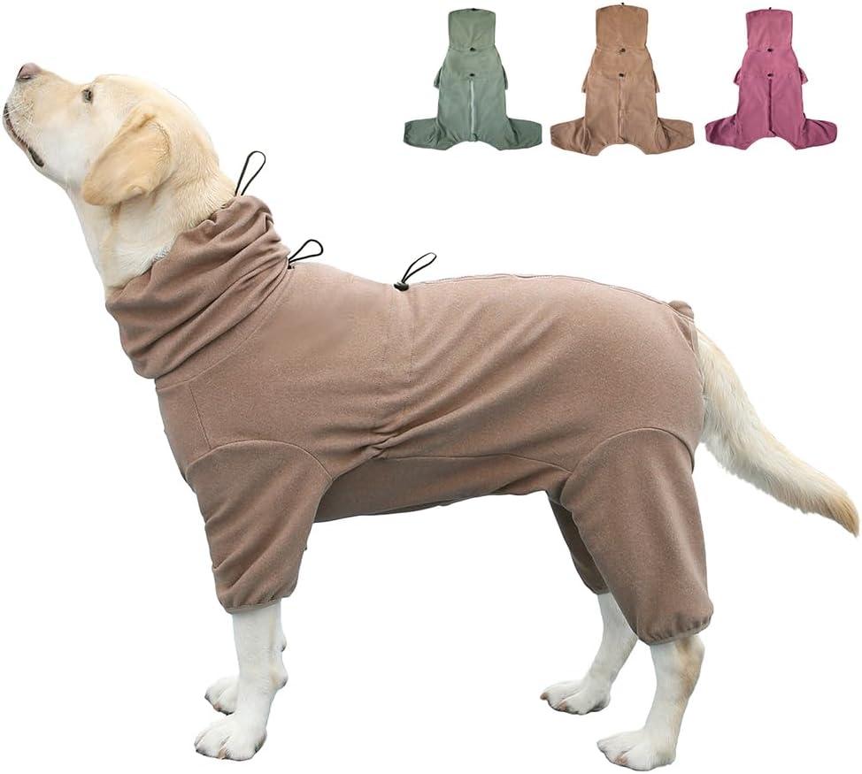 Dog Pajamas for Large Dogs,Extra Large Stretch, Suitable for Adult, Dogs, Large Pet Jumpsuit Four-Legged Dog Clothes, Pet Clothing. (Coffee Color, 5XL) (5XL Fit 78-99 pounds)