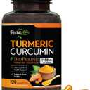 Turmeric Curcumin Supplement 1950mg - 95% Curcuminoids with Organic Turmeric & BioPerine Black Pepper Extract for Best Absorption, Natural Vegan Joint Support, Non-GMO, Bottled in USA - 120 Capsules (EXP: 08/2026)