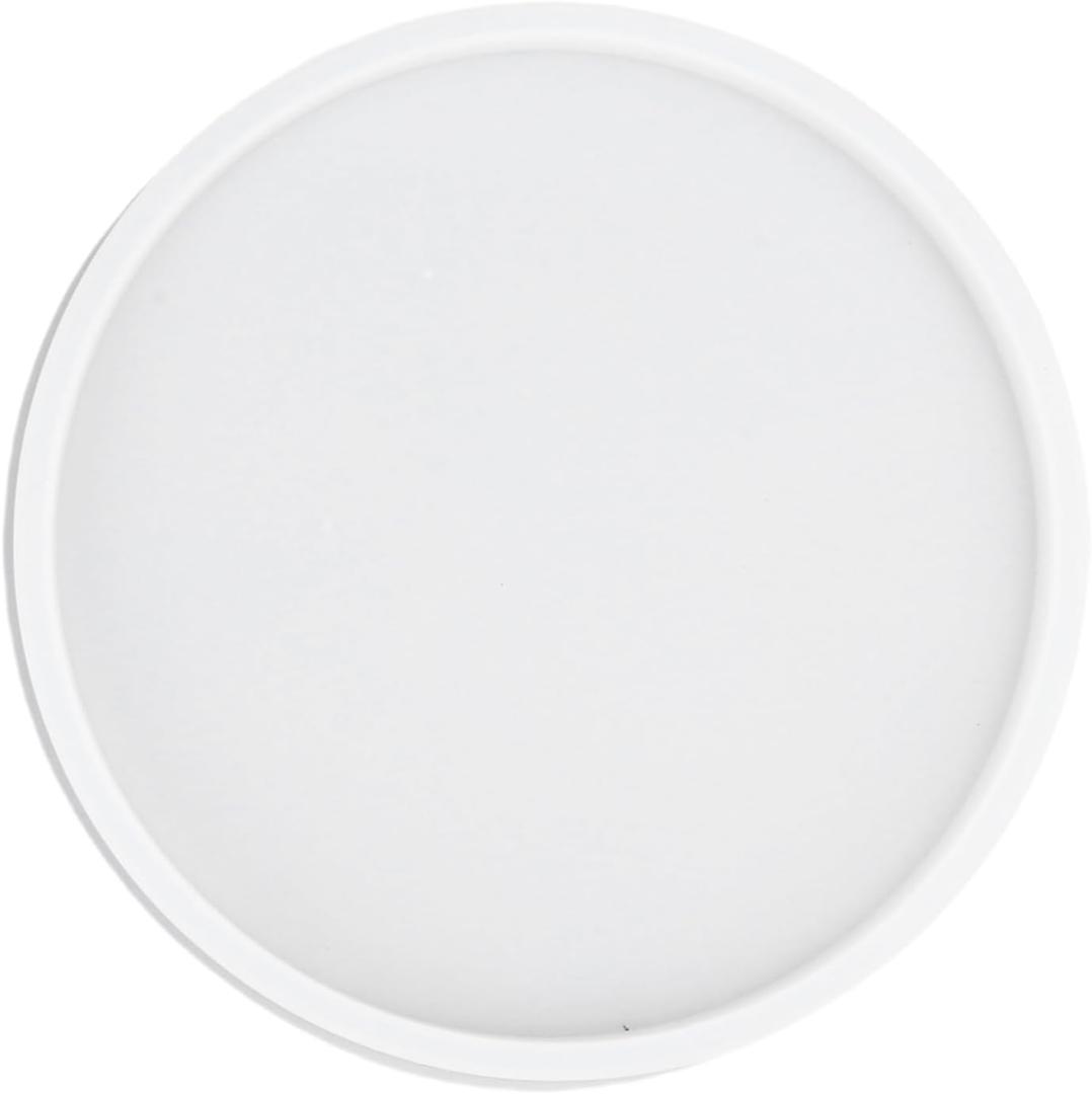 Pssopp Round Silicone Tray Mould, Round Rolling Tray Mould DIY Craft Mold for Plaster Wax Decorative Display (A)