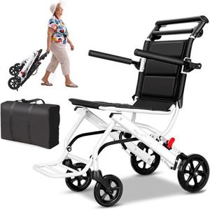 (only 15lb) Super Lightweight Transport Wheelchair. Easy to Travel, Locking Hand Brakes, User-Friendly, Folding, Portable. for Adults or Child (up to 220lbs) (only 15lb) Super Lightweight Transport Wheelchair. Easy to Travel, Locking Hand Brakes, User-Friendly, Folding, Portable. for Adults or Child (up to 220lbs)