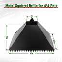 Metal Squirrel Baffle for 4x4 Post,Outdoor Squirrel Guard for Wooden Trunk Pole