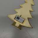 Amooca Christmas Stocking Holders Non-Slip Metal Hooks LED Lights Tree Decor Fireplace Mantle Stocking Hanger for Party Decorations (Gold)