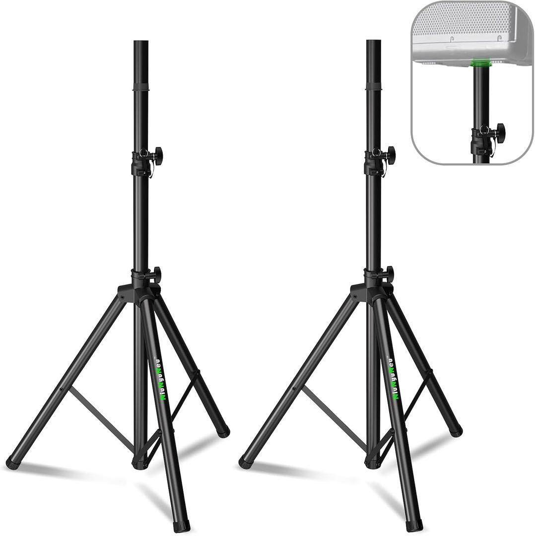NiuNyuNeu Pair of Speaker Tripod Stands Height Adjustable from 43.7'' to 70.8'' PA DJ Party Tripod Speaker Stand 35mm Compatible Insert