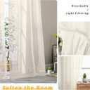 Gwine Cream Sheer Curtains 96 Inches Long 2 Panels, Elegant Window Treatments Voile Curtains for Living Room, Light Filtering Rod Pocket Sheer Drapes, Each 42" Wx96
