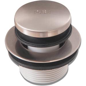 Tip-Toe Bathtub Drain Stopper with ABS Plastic Bushing, Fits in 1-1/2 Inch or 1-3/8 Inch Inner, Easy to Install, Satin Nickel