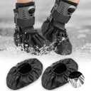 Fracture Walking Boot Cover, Waterproof Shoe Covers with Waterproof Coating 13.8''x5.3'' Non-Slip Medical Boot Covers Resuable with Rubber Sole -Large-2Pack
