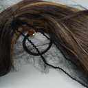 NTYNTY Ponytail Extension – 16” Claw Clip in Ponytail Hair Extensions Natural Soft Synthetic High Pony Tail Hairpieces for Women (Dark Brown with Highlights, 16 inch)
