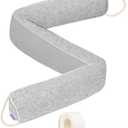 TORRAMI Under Door Draft Stoppers 32 Inch, Heavy Triangle Stop Draft Block Cold Air/Wind/Breeze Noise Blocker Door Sweeps Weather Stripping Bottom Seal Light Gray