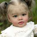 Angelbaby Big Size Realistic Reborn Toddler Girl Dolls 26 Inch Soft Silicone Baby Doll Real Life Beautiful Princess Girl with Blonde Hair Blue Eyes Real Looking Collectible Art Doll for Kids