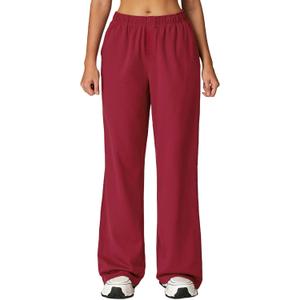 ABOCIW Womens Straight Leg Sweatpants Cotton High Waisted Baggy Athletic Joggers Lounge Pants with Pockets