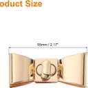 uxcell 5Set Turn Lock Clasp Kit, Bowknot Press Lock Clasp Closure Twist Turn Locks Hardware Buckle Fasteners for Purse Leather Making (55x23mm, Silver, Bronze, Gold)