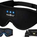 MUSICOZY Sleep Headphones Bluetooth 5.4 Headband Sleeping Eye Mask for Mom Women Men Wireless Music Earbuds Earphones for Side Sleepers Built-in HD Speakers Cool Gadgets Unique Gifts