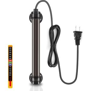 Orlushy 25W Submersible Small Fish Tank Heater with Free Thermometer, Preset Temperature 78 Aquarium Heater for 1-5 Gallon Freshwater & Saltwater Tank
