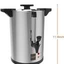 Valgus Commercial Coffee Urn 32-Cup 6L Stainless Steel Large Coffee Maker with Percolator Electric Hot Water Dispenser for Party, Office, Wedding