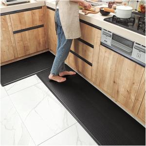 Anti Fatigue Mat, Standing Desk Mat Ergonomic Waterproof Mat, Non-Slip Kitchen Floor Mat for Home, Office, Laundry VXHCS (Color : Black, Size : 51x99cm/20.08x38.98in)