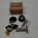 Kwikset 660 Deadbolt Deadbolt Lock, Matte Black Round Exterior Keyed Front Entry Door, Pick Resistant SmartKey Rekey Security, Single Cylinder Dead Bolt